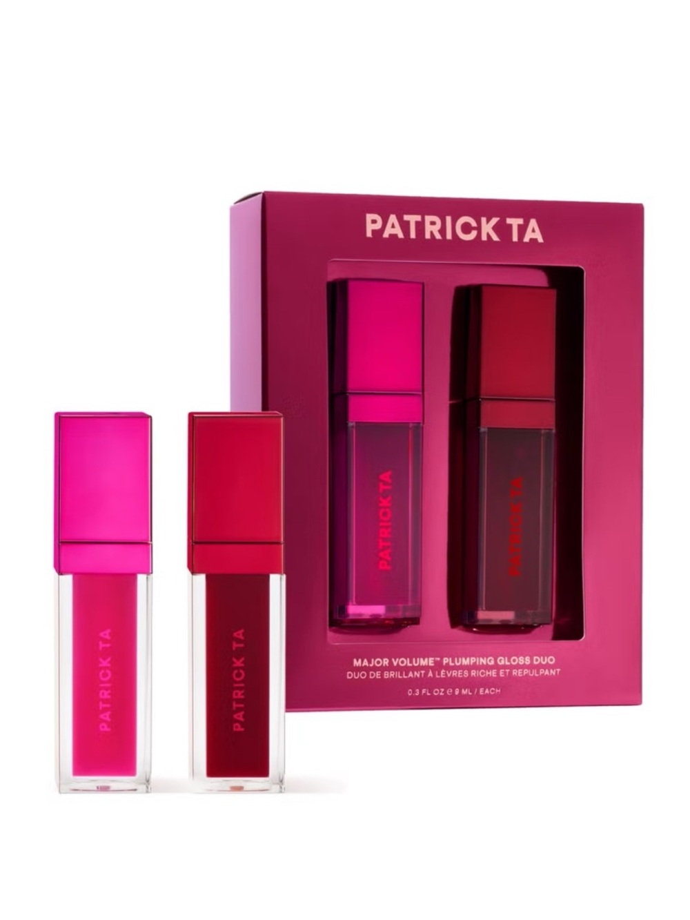 PATRICK TA Major Volume Plumping Gloss Duo — Pink & dark Pink